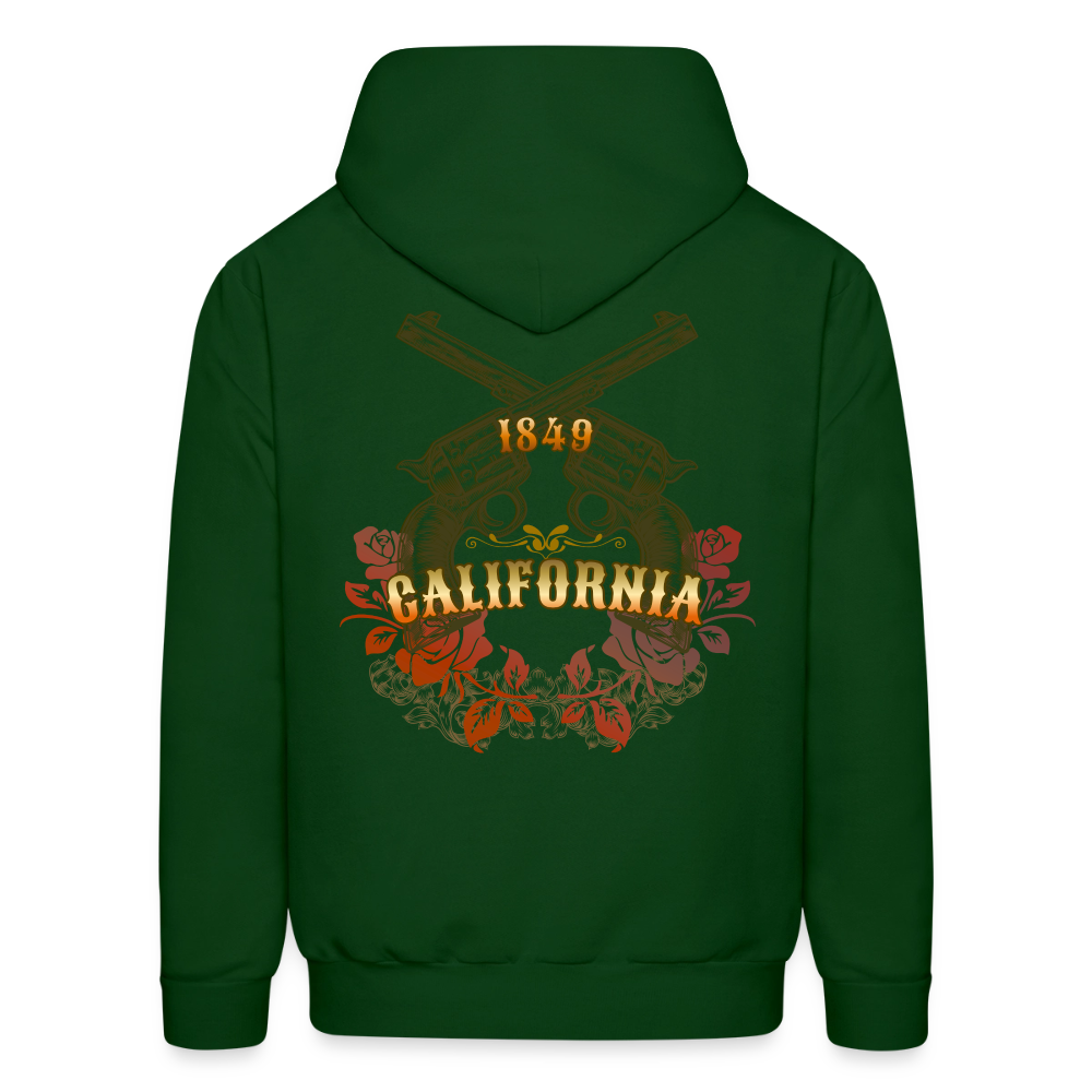 California Outlaw Men's Pullover Hoodie - forest green