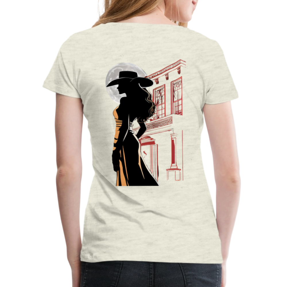 JACK LONDON SALOON OUTLAW Women’s Premium T-Shirt - heather oatmeal