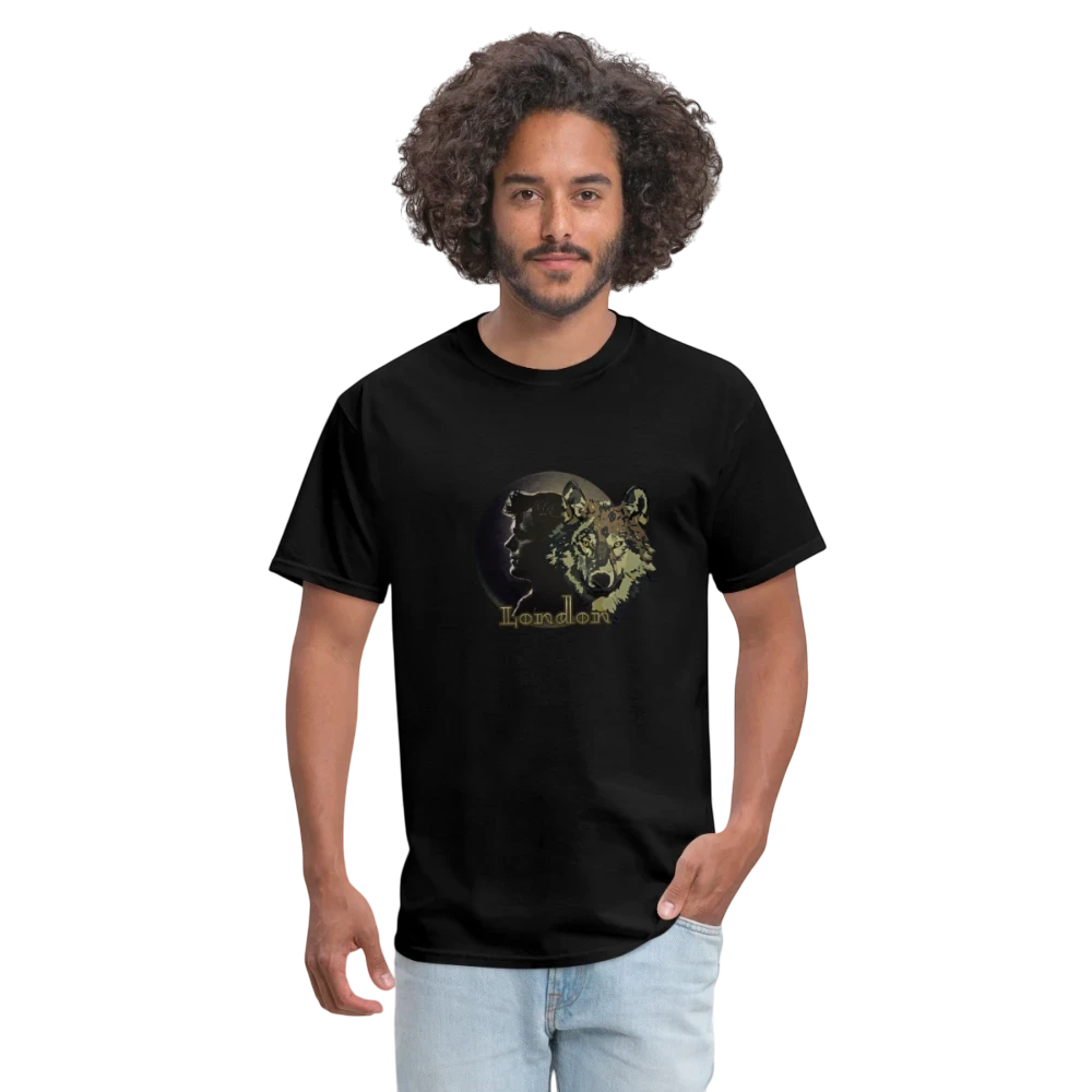 Jack London Moon  Men's T-Shirt - black