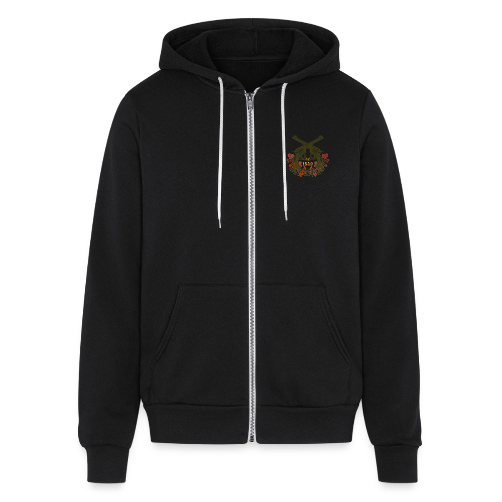 Vintage Outlaw Unisex Full Zip Hoodie - black