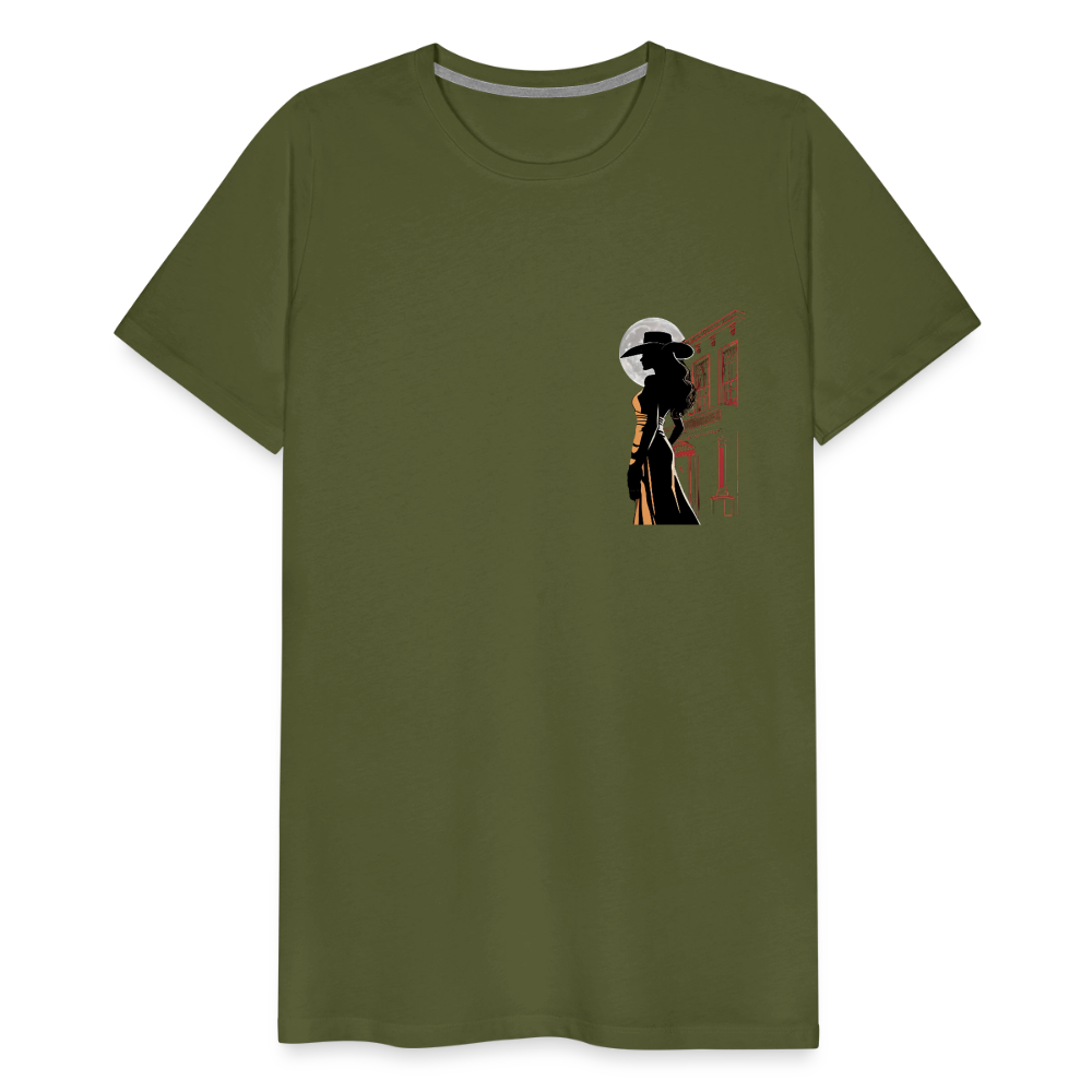 GLEN ELLEN OUTLAW SILHOUETTE Men's T-Shirt - olive green
