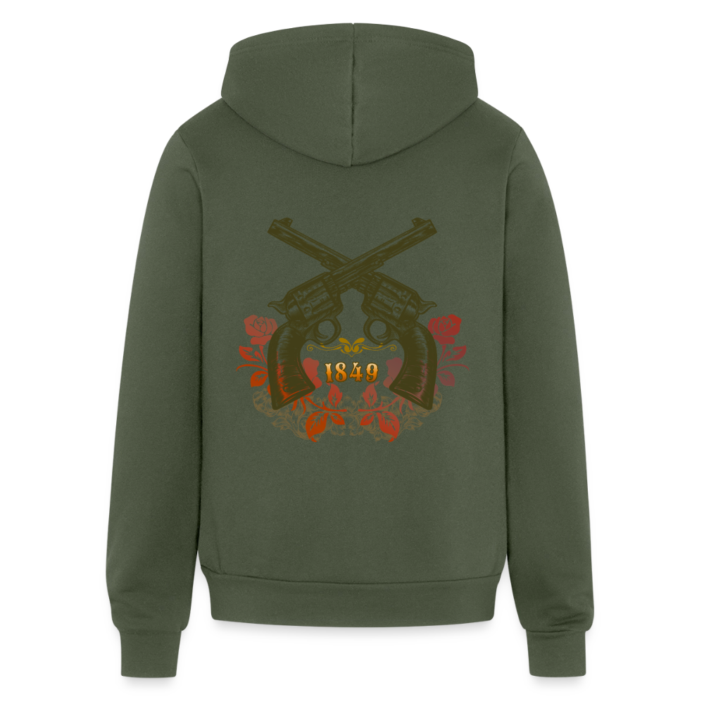 Vintage Outlaw Unisex Full Zip Hoodie - military green