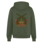 Vintage Outlaw Unisex Full Zip Hoodie - military green