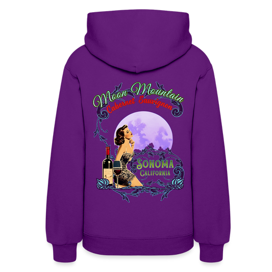 MOON MOUNTAIN CABERNET PINUP Women's Hoodie - purple