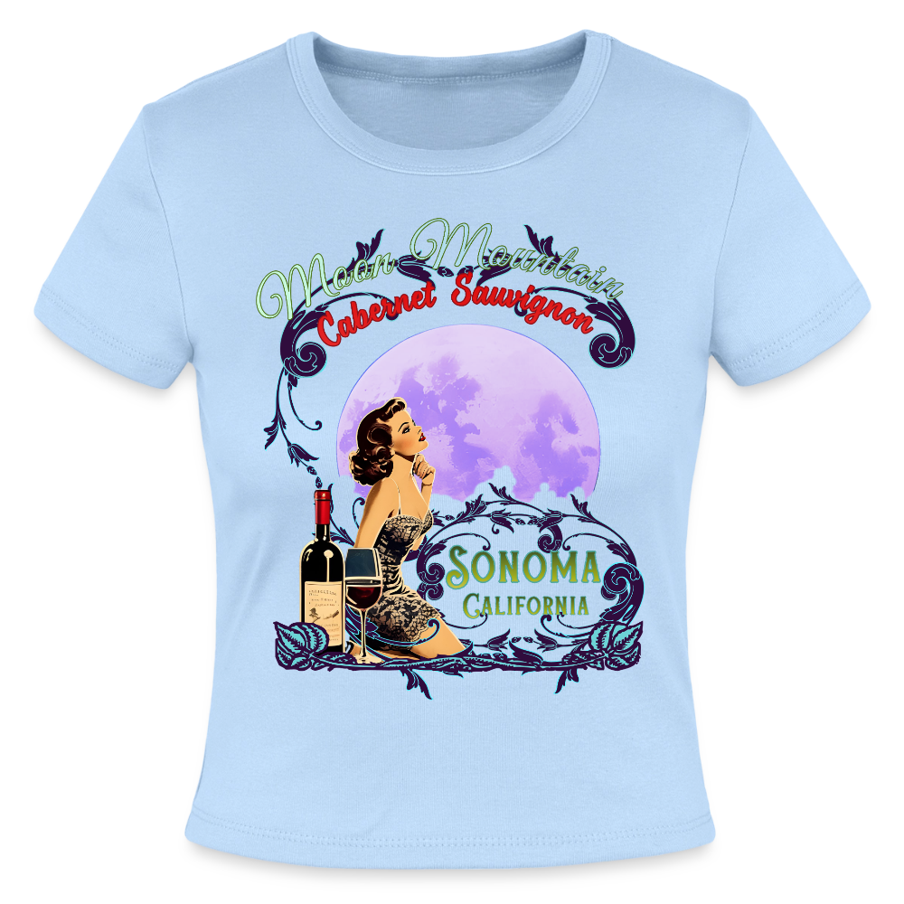 Moon Mountain Canernet Slim Fit Women's T-Shirt - light blue