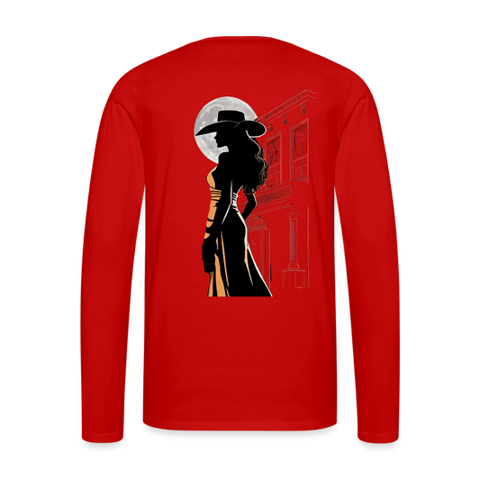 GLEN ELLEN OUTLAW SILHOUETTE Men's Long Sleeve T-Shirt - red