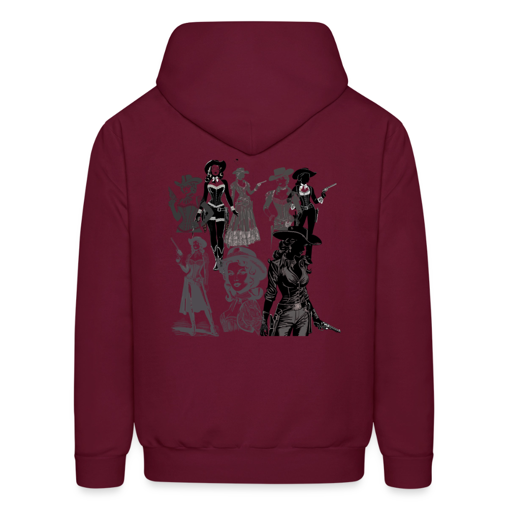 Outlaw Women Men's Fitted Cotton/Poly T-Shirt - burgundy