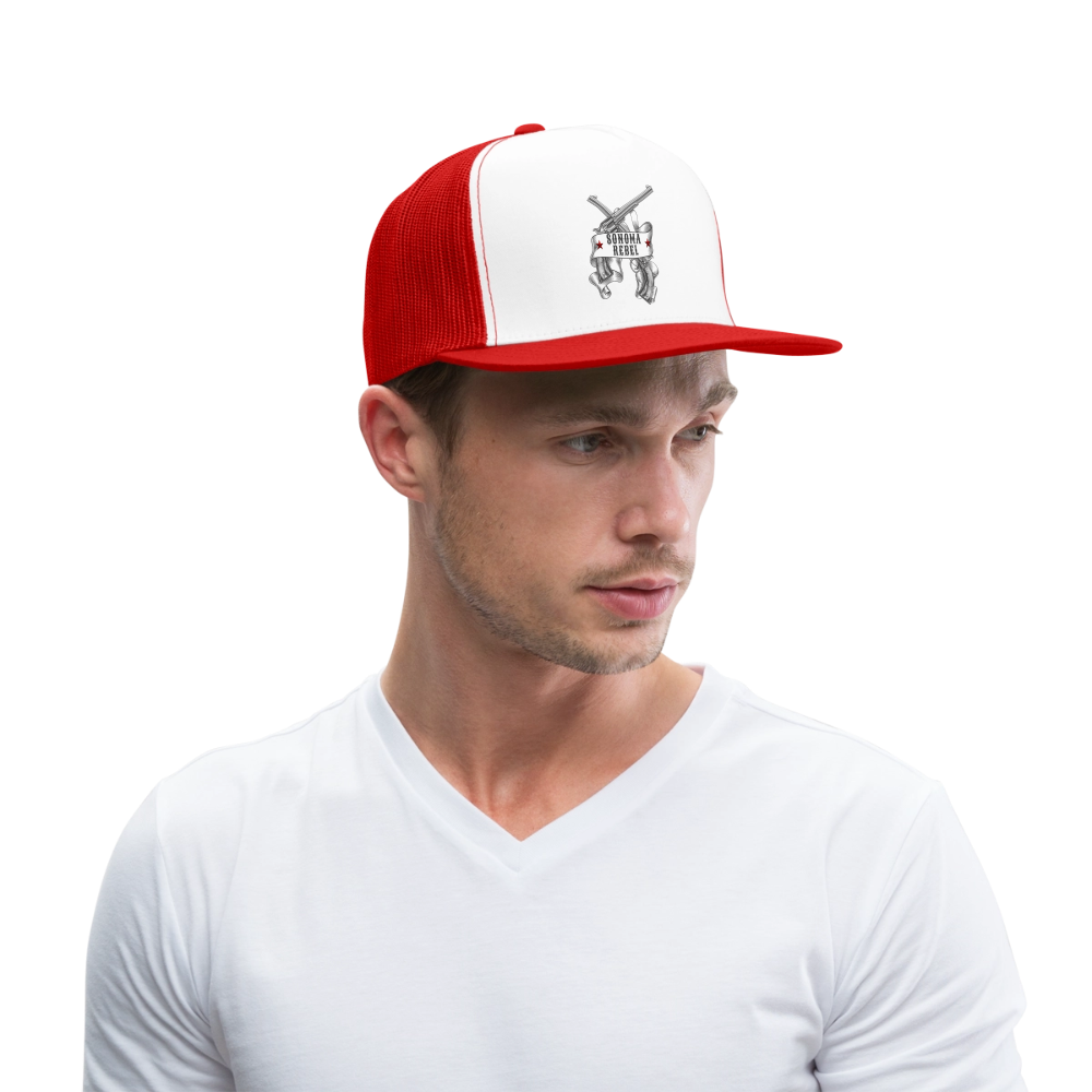 SONOMA REBEL Trucker Hat - white/red