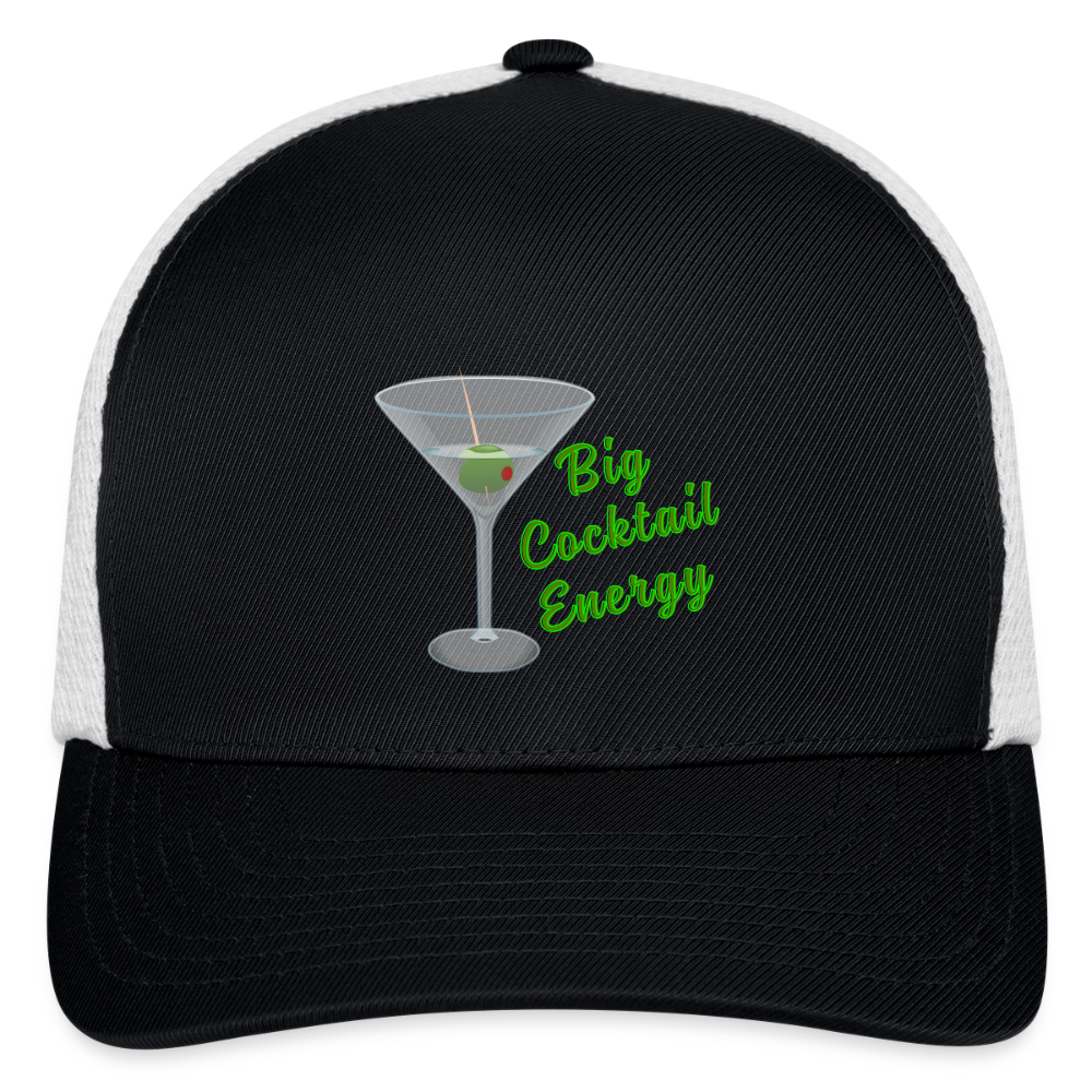 Big Cocktail Energy Flexfit Fitted Baseball Cap - black/white