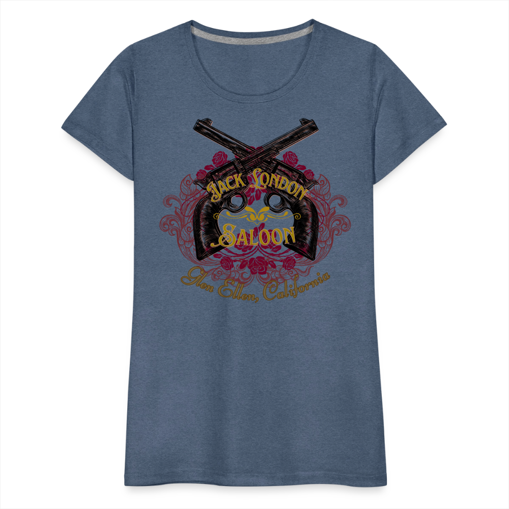 JACK LONDON SALOON OUTLAW Women’s Premium T-Shirt - heather blue