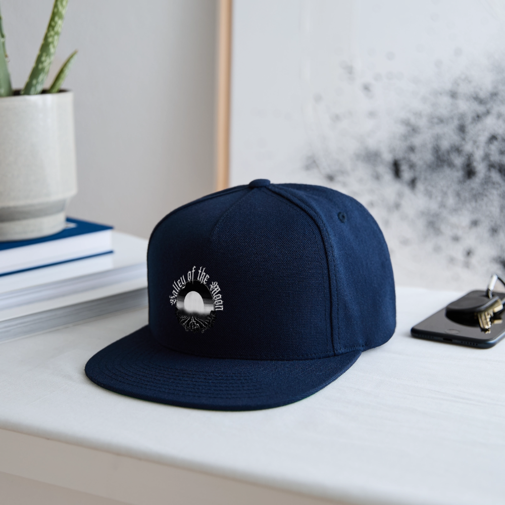 Valley of the Moon Gothic Snapback Baseball Cap - navy