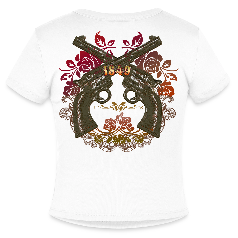 California Cowgirl Fitted Cotton/Poly T-Shirt - white