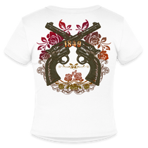 California Cowgirl Fitted Cotton/Poly T-Shirt - white