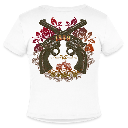 California Cowgirl Fitted Cotton/Poly T-Shirt - white