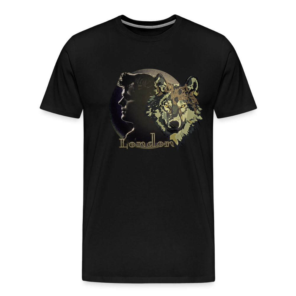 Jack London Moon  Men's T-Shirt - black