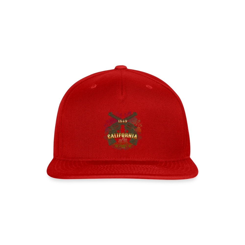 California Outlaw Snapback Baseball Cap - red