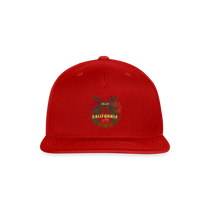 California Outlaw Snapback Baseball Cap - red