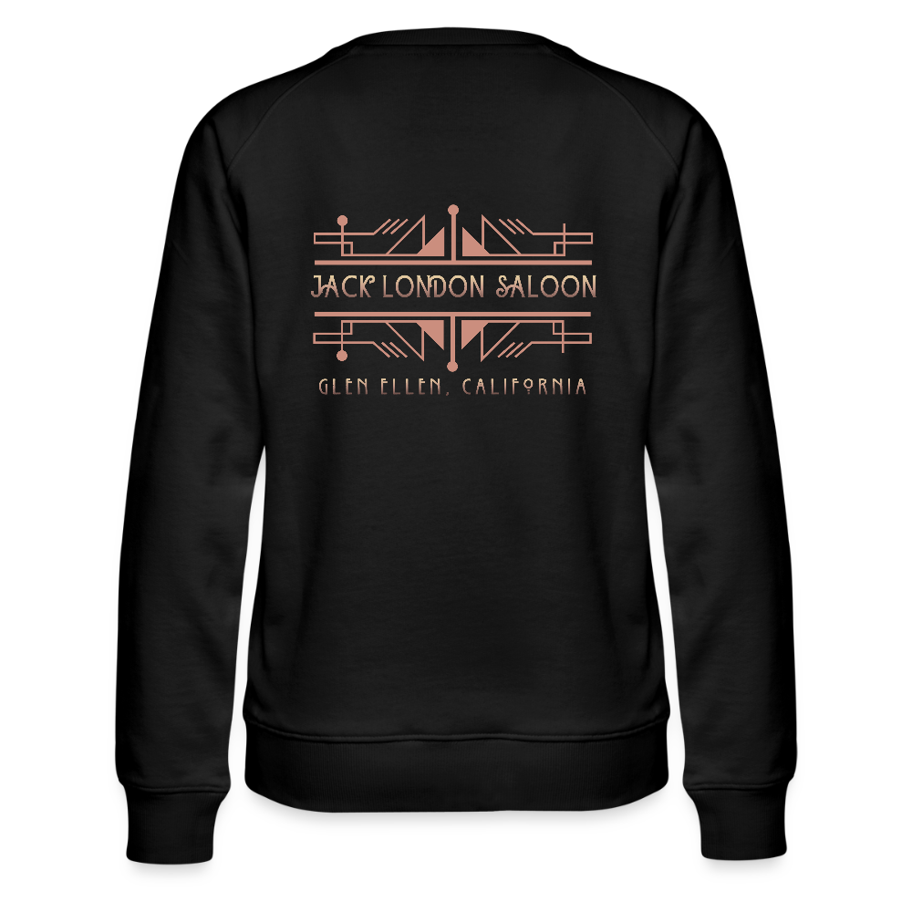 JACK LONDON SALOOM "ROSE COCKTAILS" Women’s Premium Sweatshirt - black