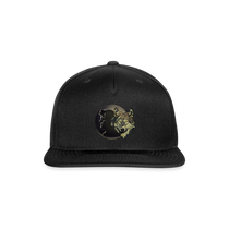 Jack London Wolf Snapback Baseball Cap - black