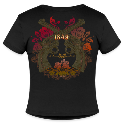 California Cowgirl Fitted Cotton/Poly T-Shirt - black