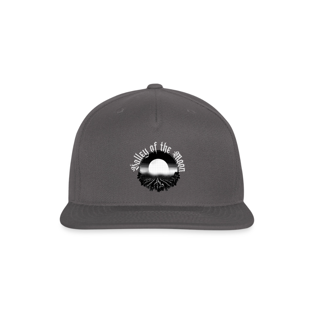 Valley of the Moon Gothic Snapback Baseball Cap - dark grey