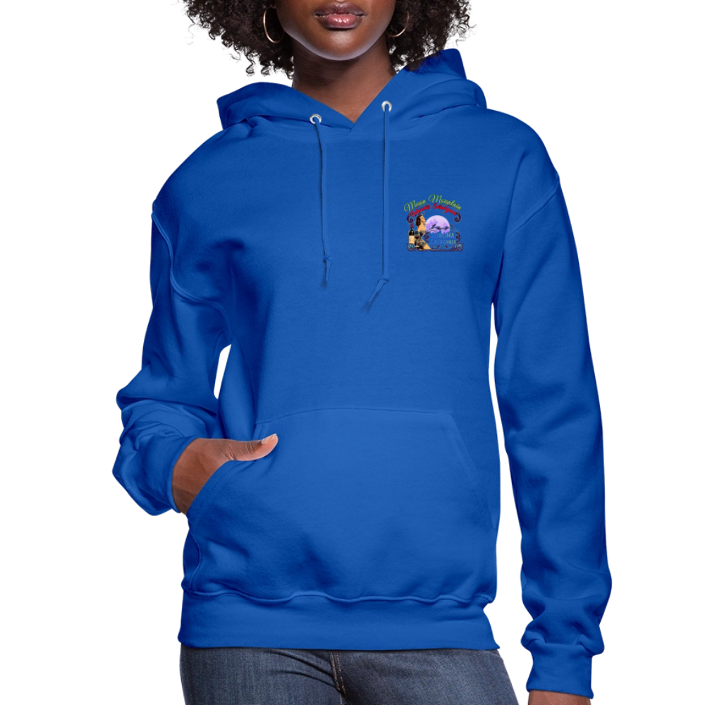 MOON MOUNTAIN CABERNET PINUP Women's Hoodie - royal blue