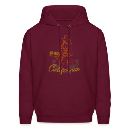 California Cowgirl Men’s Hoodie - burgundy