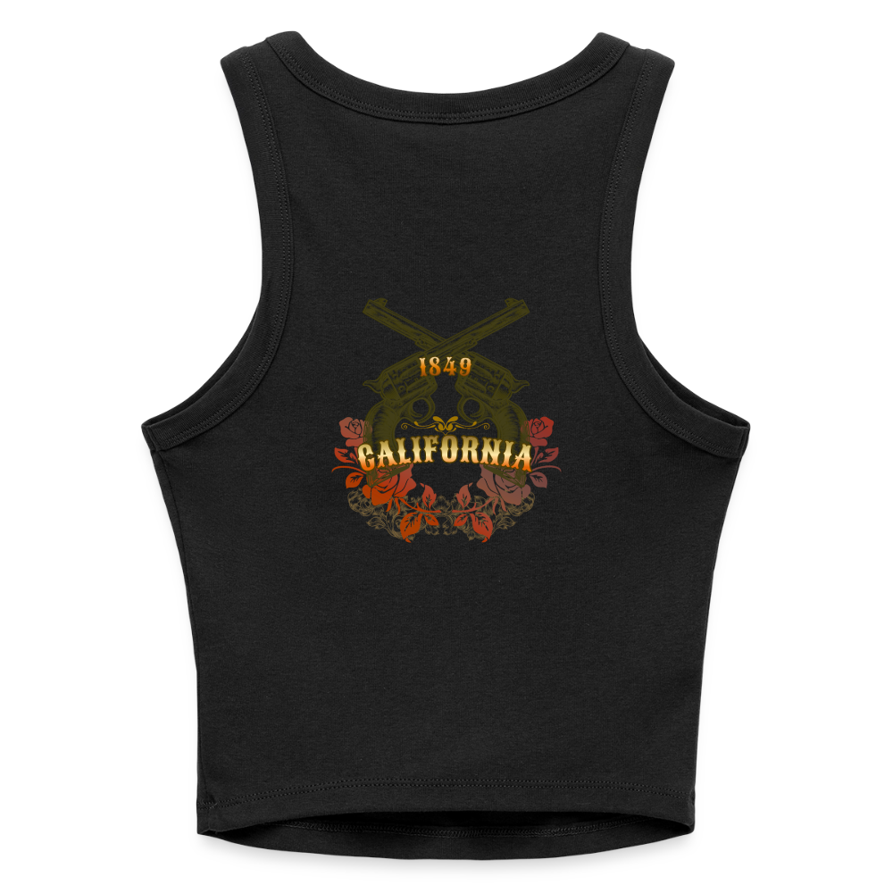 Slim Fit Rib Women's Tank Top - black