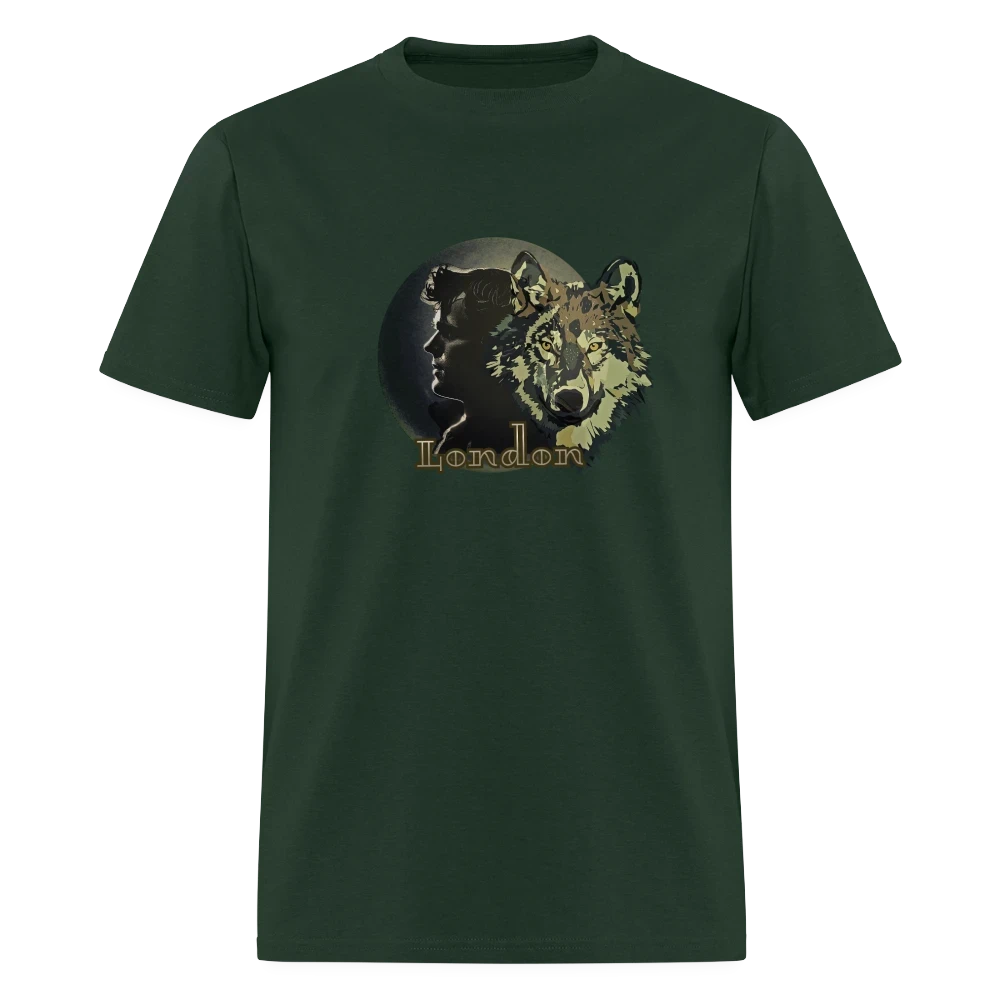 Jack London Moon  Men's T-Shirt - forest green