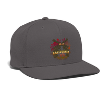 California Outlaw Snapback Baseball Cap - dark grey