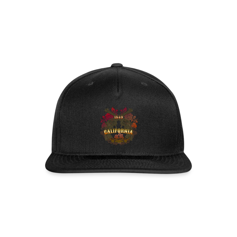California Outlaw Snapback Baseball Cap - black