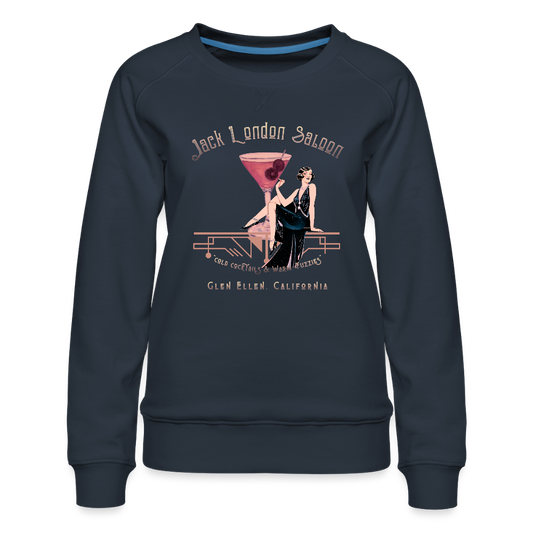 JACK LONDON SALOOM "ROSE COCKTAILS" Women’s Premium Sweatshirt - navy