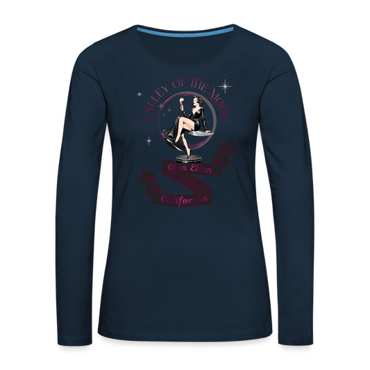VALLEY OF THE MOON "VIXEN" Women's Premium Long Sleeve T-Shirt - deep navy