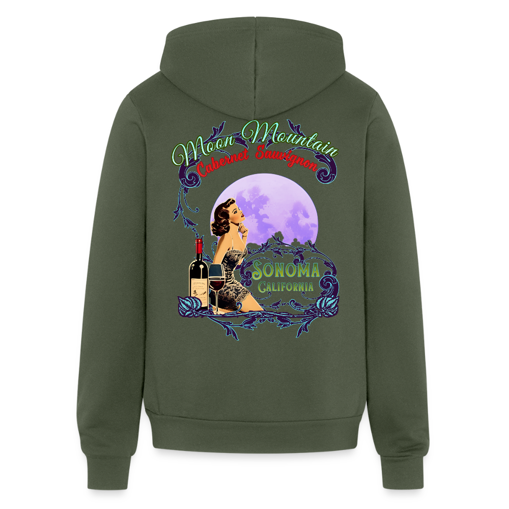 MOON MOUNTAIN CABERNET PINUP Unisex Full Zip Hoodie - Hoodies from Spreadconnect