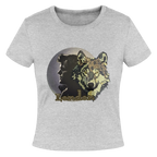Jack London Moon Slim Fit Rib Women's T-Shirt - heather gray