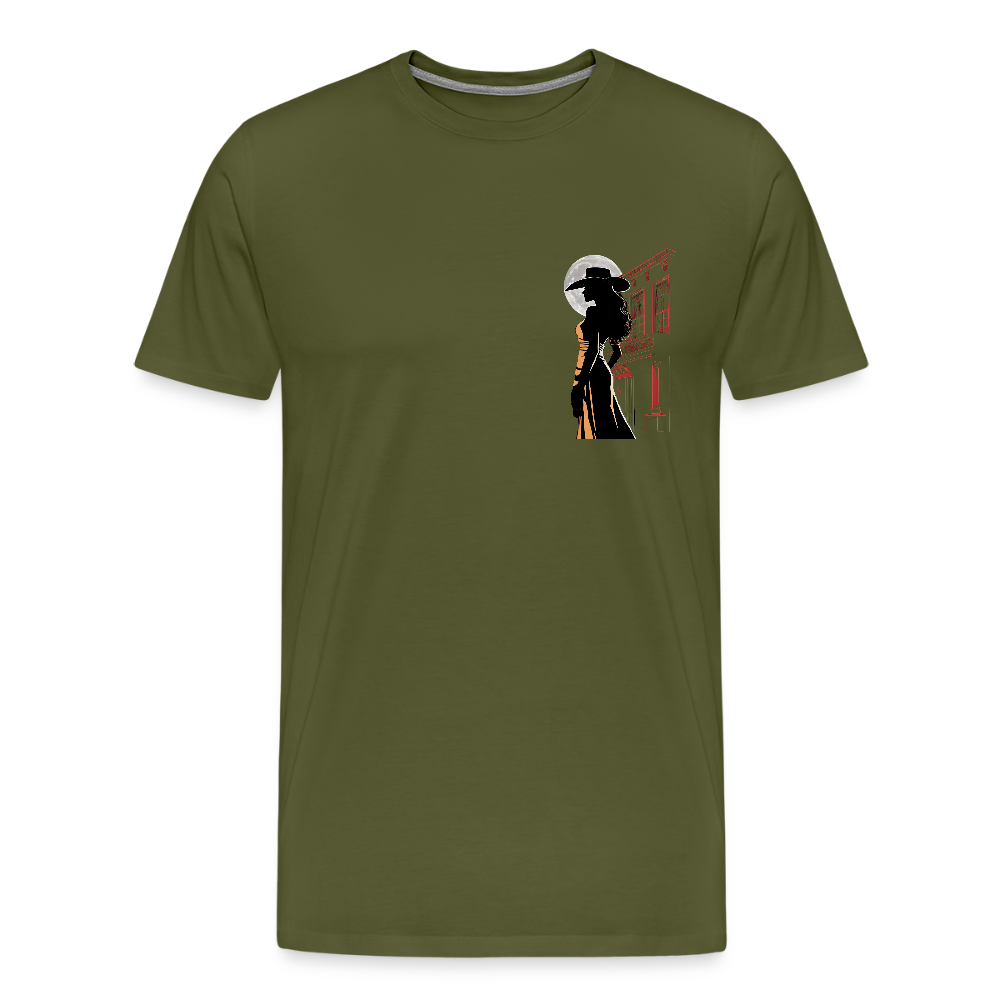 GLEN ELLEN OUTLAW SILHOUETTE Men's T-Shirt - olive green