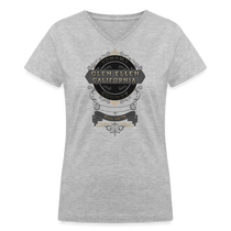 Glen Ellen Vintage Emblem Women's V-Neck T-Shirt - gray