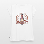 Pinot Noir Pinup Women's Roll Cuff T-Shirt - white