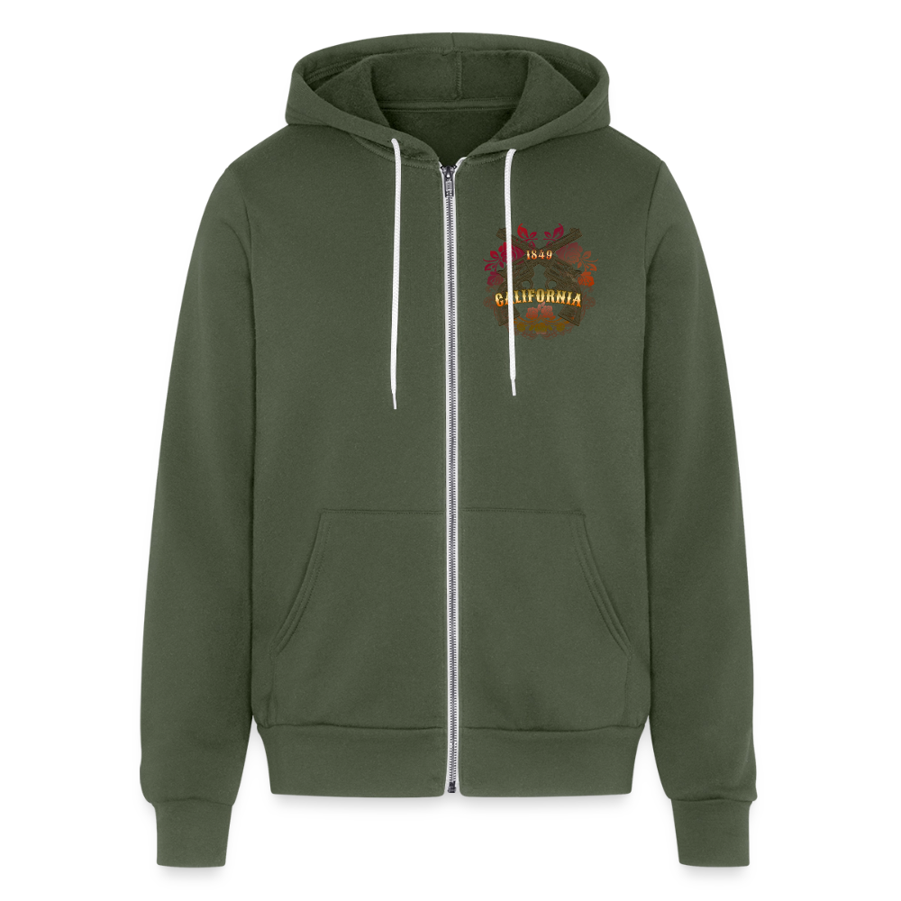 California Outlaw Full Zip Hoodie - military green
