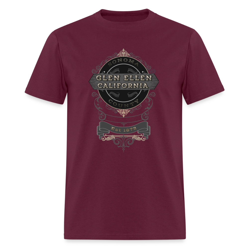 Glen Ellen Vintage Emblem Men's T-Shirt - burgundy