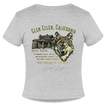 Jack London Moon Slim Fit Rib Women's T-Shirt - heather gray