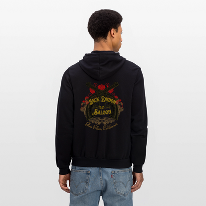 JACK LONDON SALOON  "OUTLAW" Unisex Full Zip Hoodie - black