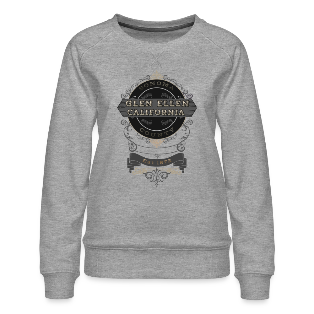 Glen Ellen Vintage Emblem Women’s  Sweatshirt - heather grey