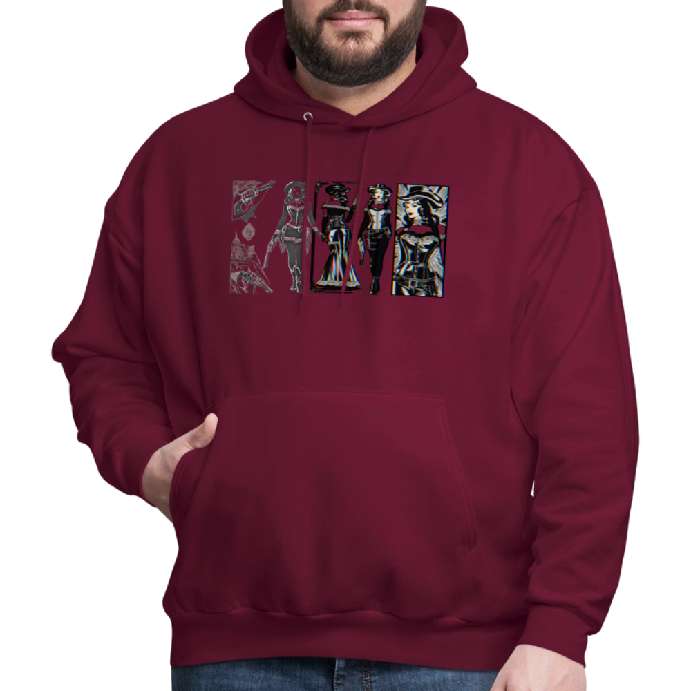 Outlaw Women Men's Fitted Cotton/Poly T-Shirt - burgundy