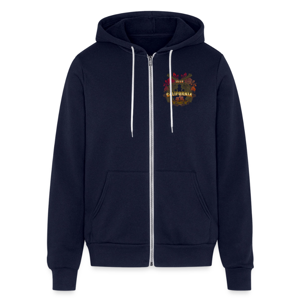 Unisex Full Zip Hoodie - navy