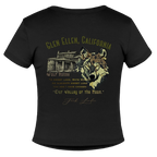 Jack London Moon Slim Fit Rib Women's T-Shirt - black