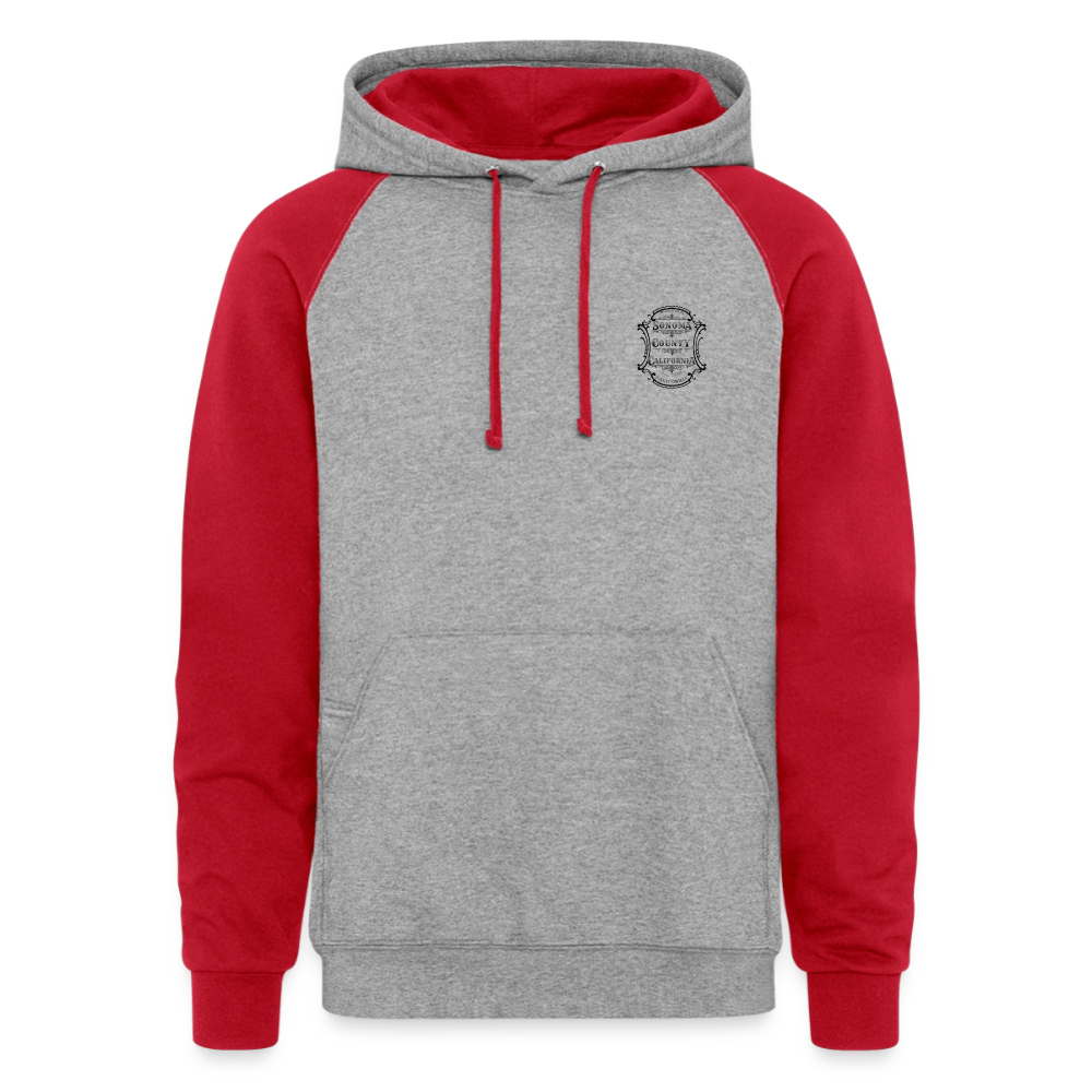 Colorblock Hoodie - heather grey/red Main image