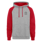 Colorblock Hoodie - heather grey/red