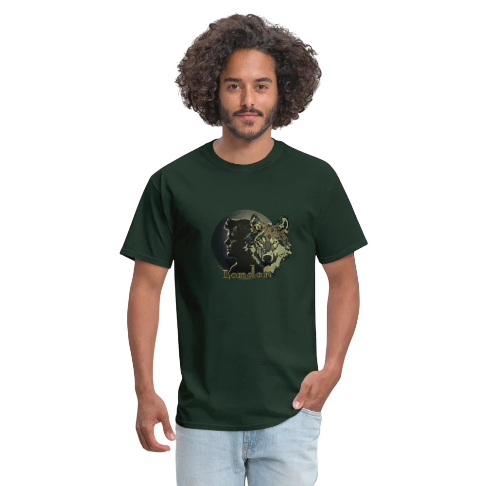 Jack London Moon  Men's T-Shirt - forest green