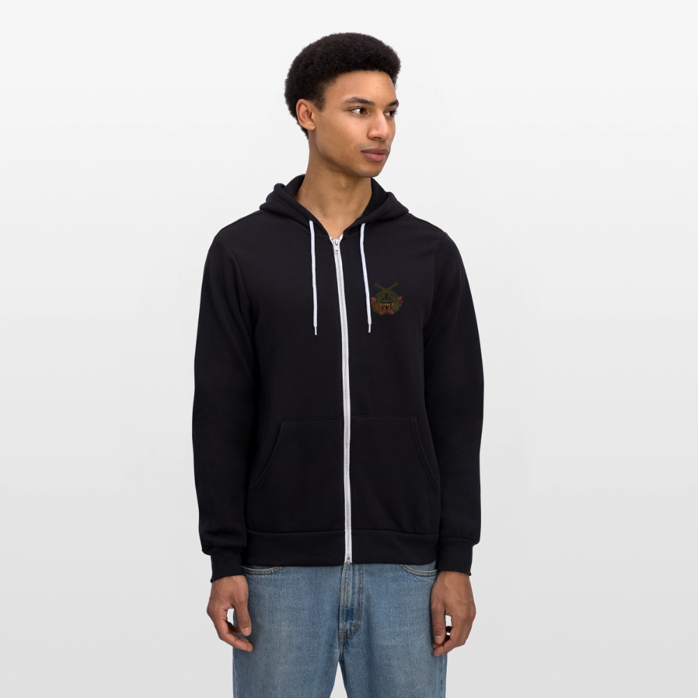 Vintage Outlaw Unisex Full Zip Hoodie - black